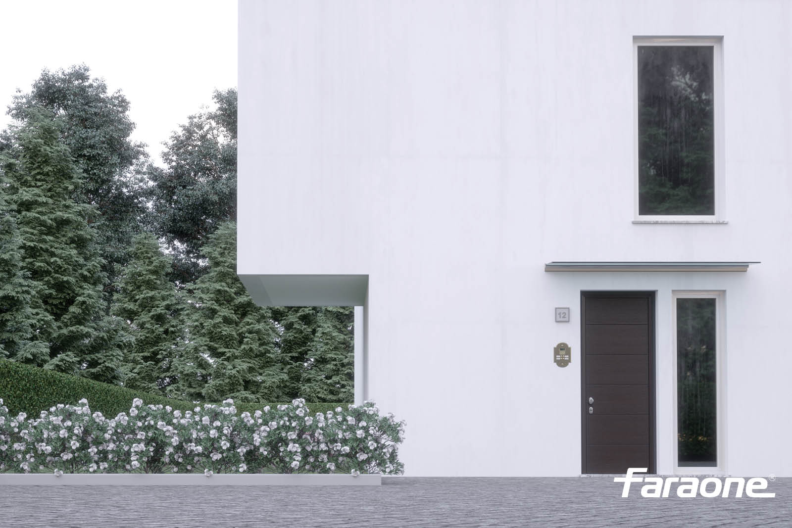 pensiline in vetro e alluminio Linea Mini