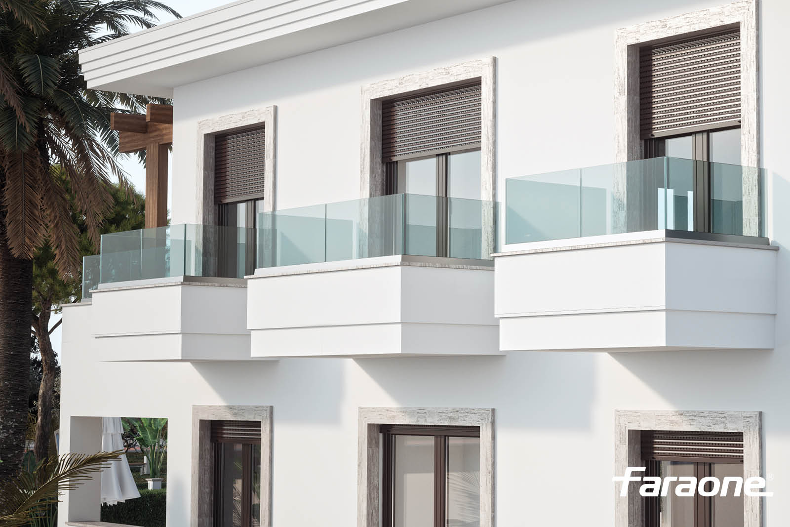 Parapetti in vetro e alluminio Ninfa 50-N