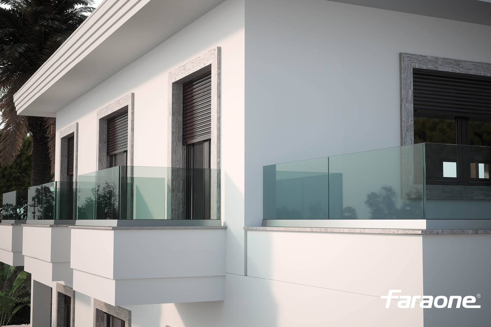 Parapetti in vetro e alluminio Ninfa 50-N