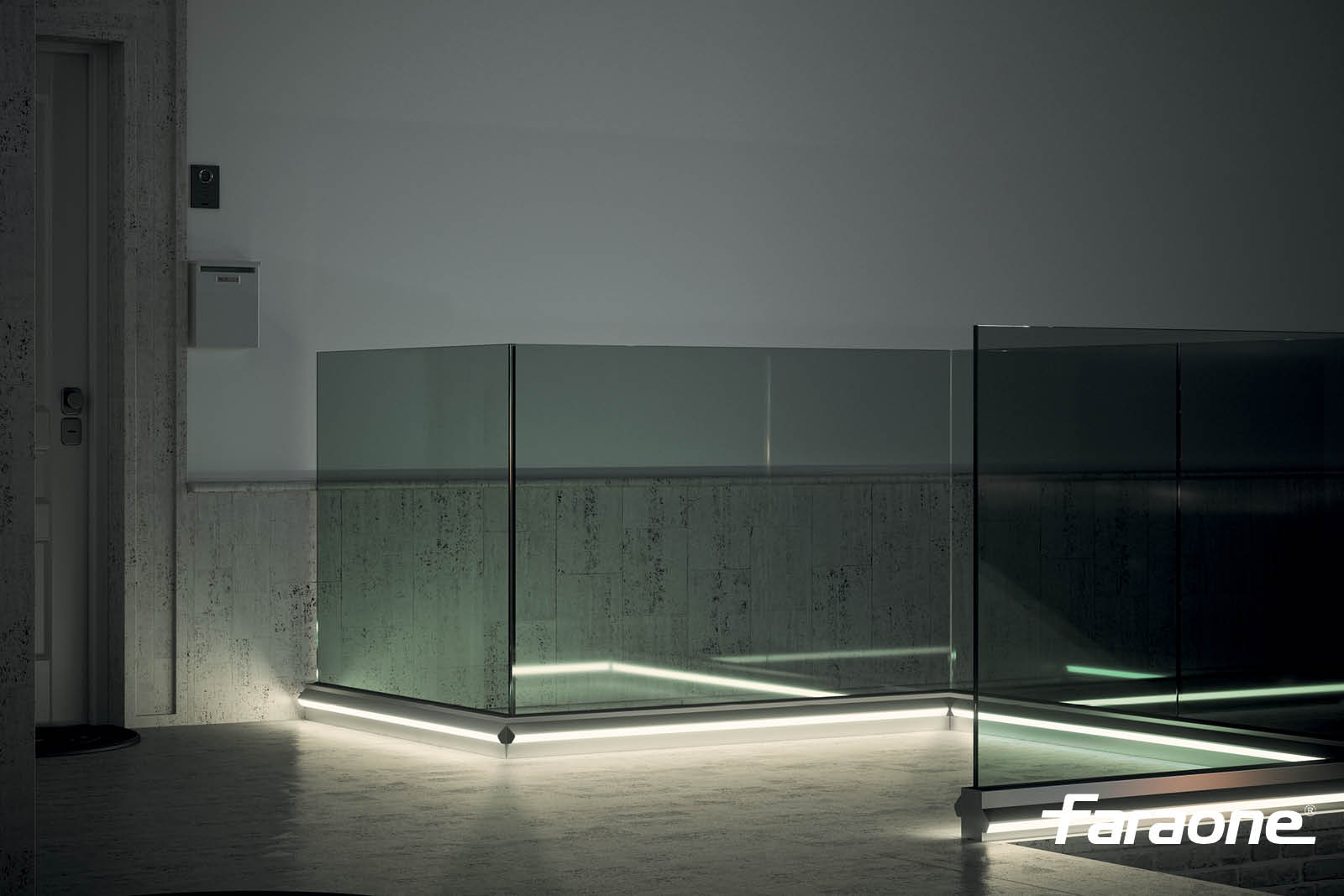 Parapet Led Ninfa LED, architect line > Faraone EN