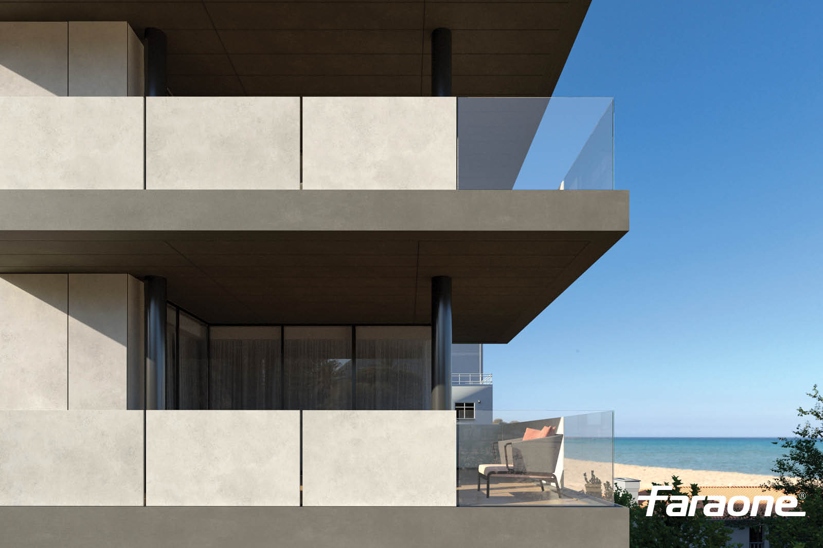 parapetti in vetro, alluminio e ceramica CerStrong