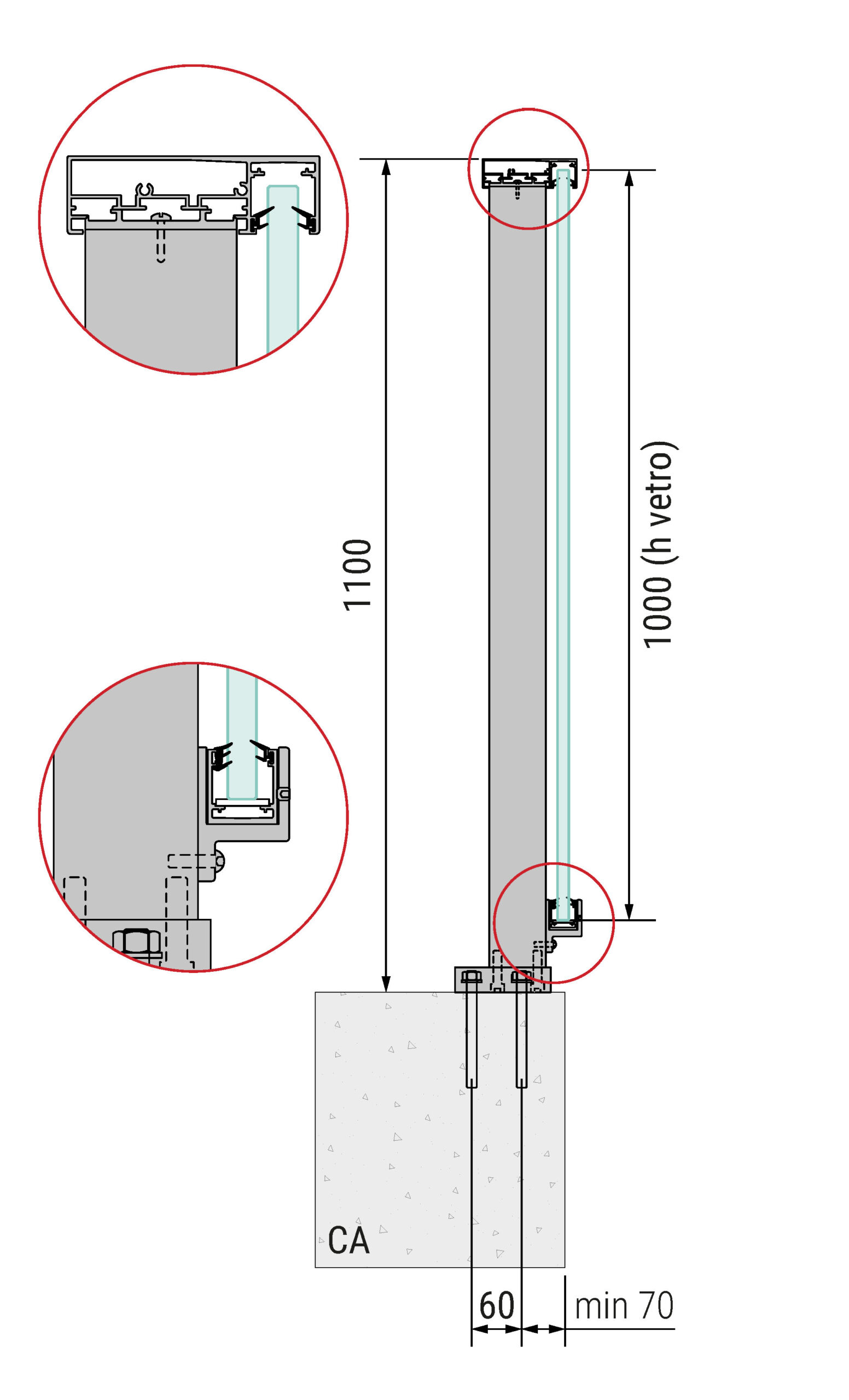 Installazione parapetto in vetro Maior One