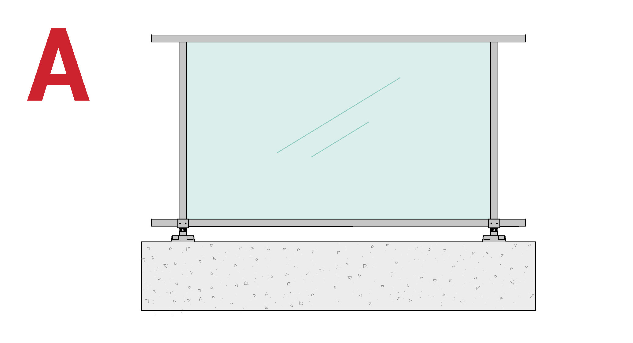 Installazione parapetto in vetro Maior One - A