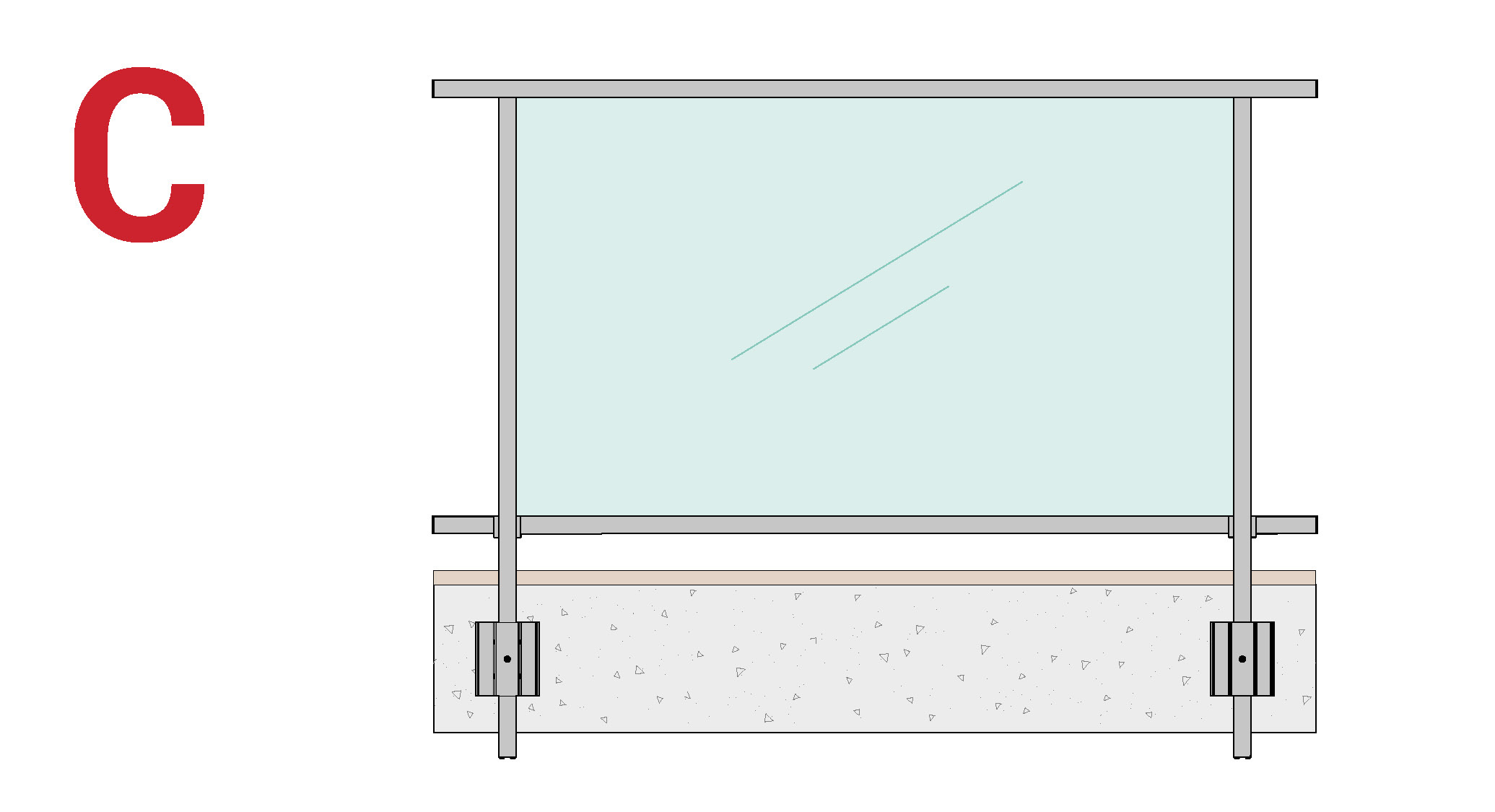 Installazione parapetto in vetro Maior One - C