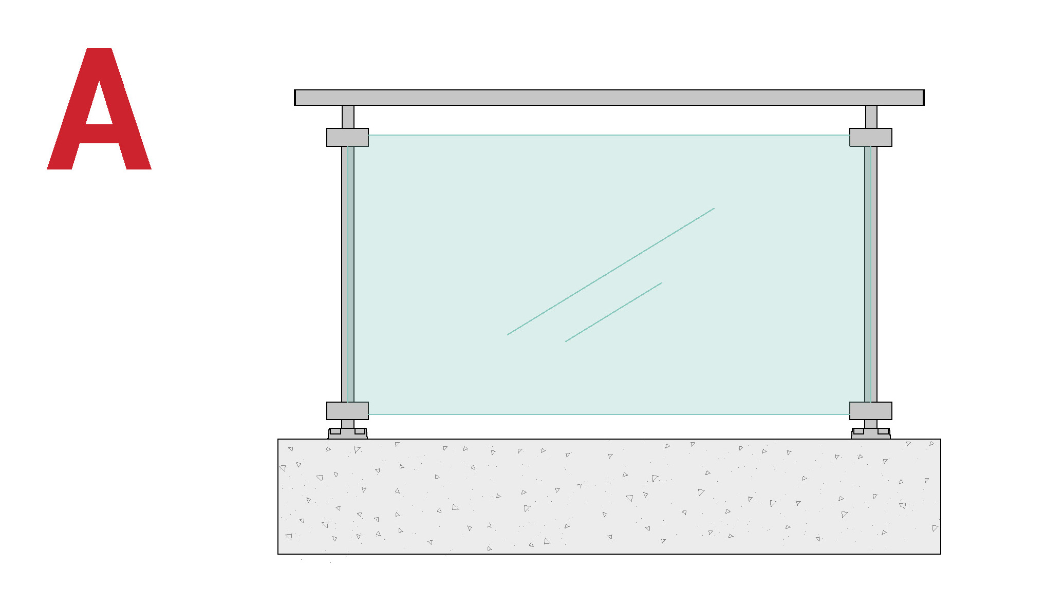 Installazione parapetto in vetro Maior Vision - A