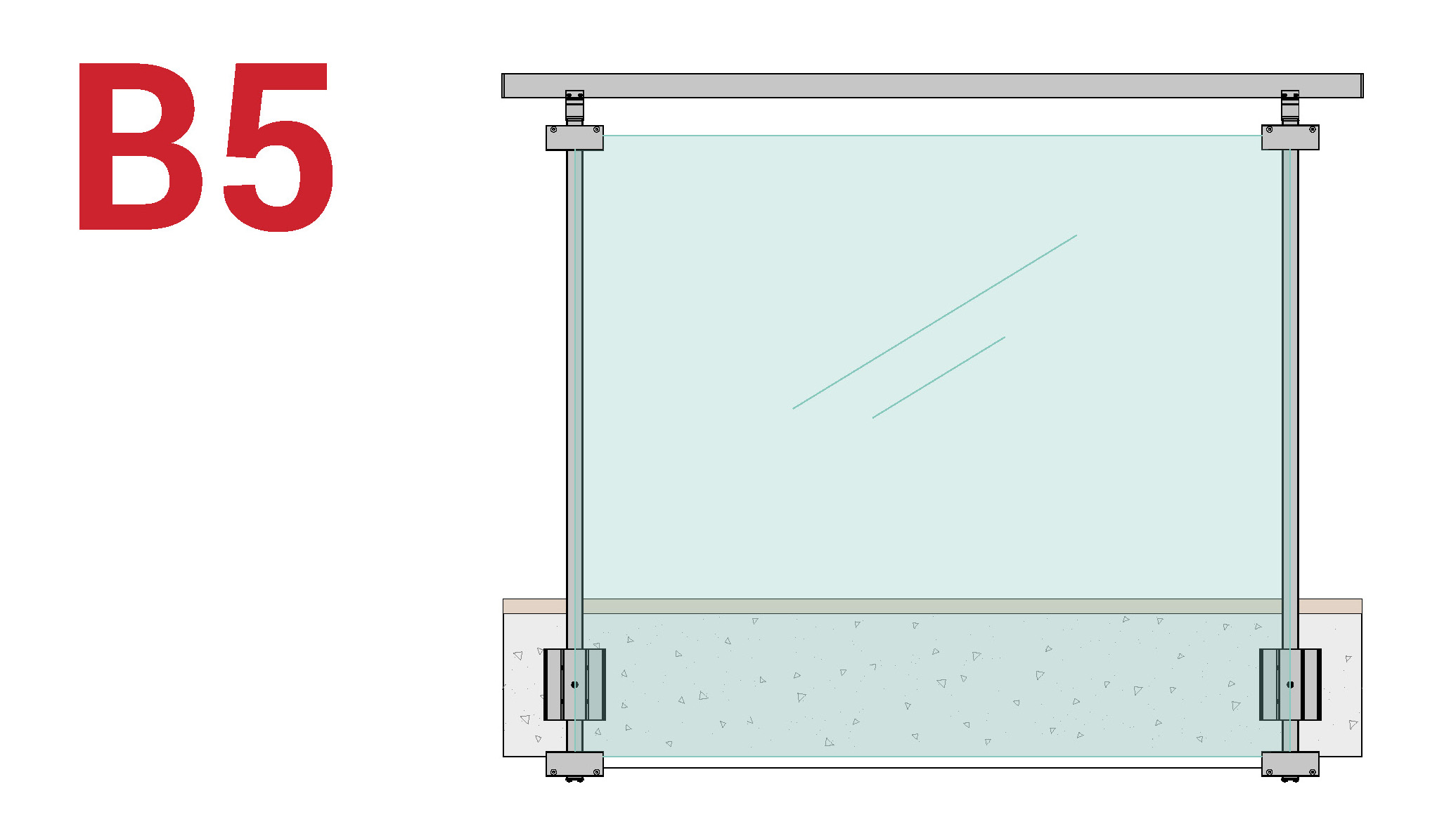 Installazione parapetto in vetro Maior Vision - B5
