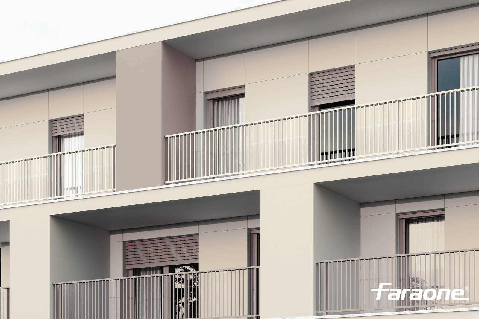 parapetti con stecche verticali in alluminio Maior Stick