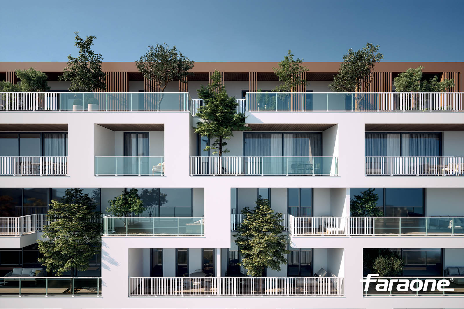 parapetti con stecche verticali in alluminio Maior Stick