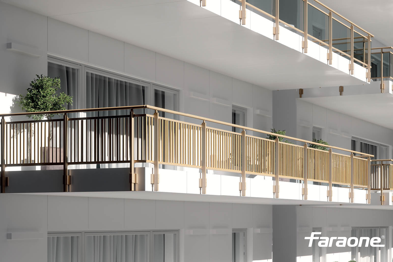 parapetti con stecche verticali in alluminio Maior Stick plus